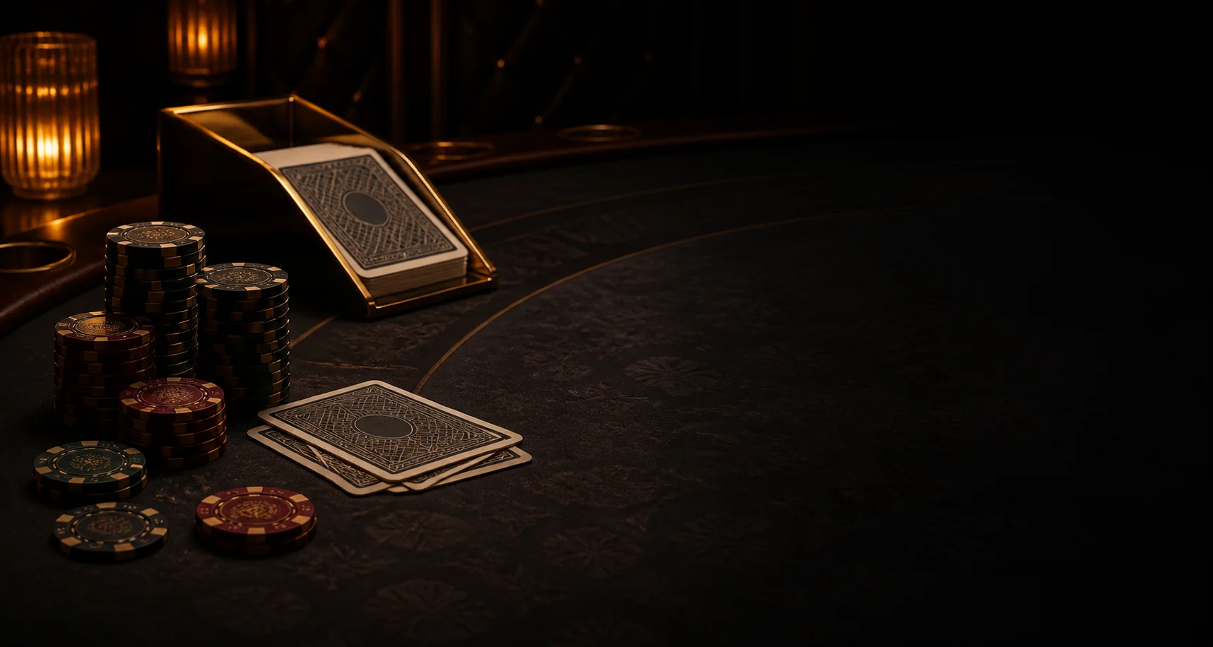 Blackjack cards and chips for a National Casino promotion